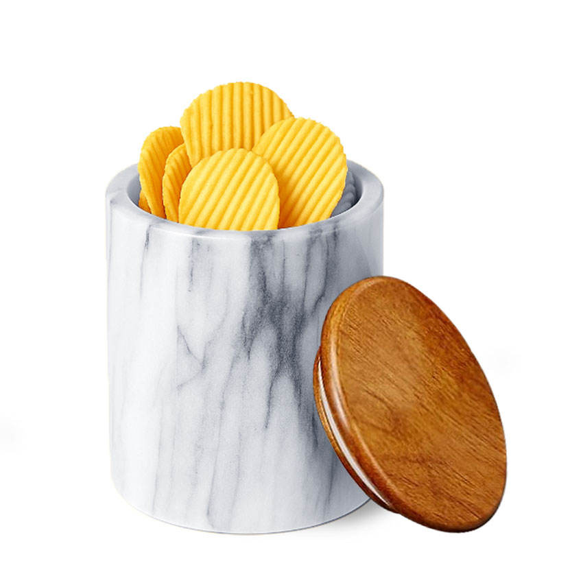 5"x6" Marble Large Airtight Storage Canister